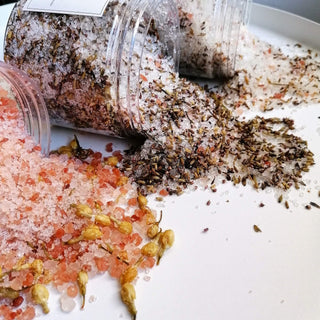 aromatherapy bath salts and bath bombs
