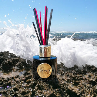 Essential Oils for Summer with reed diffuser with ocean waves
