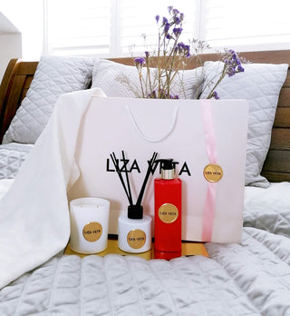 Natural body care and home fragrances in the bedroom